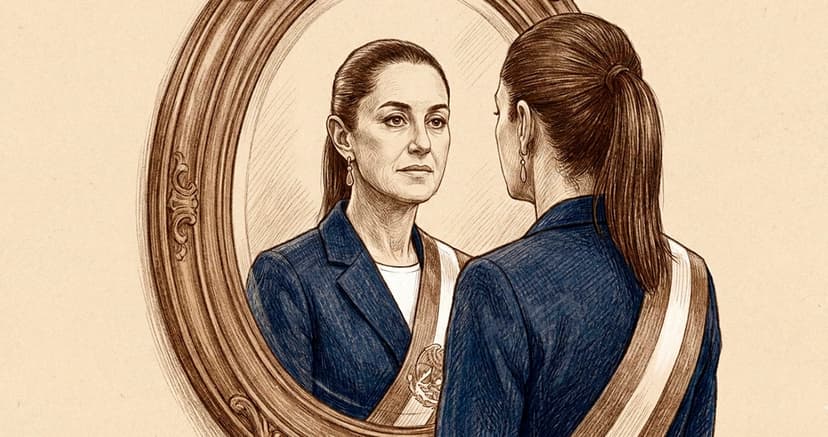 Morena frente al espejo