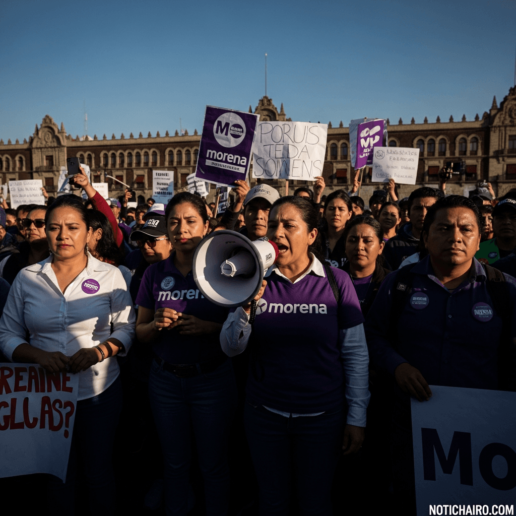 Morena llama a marcha contra Maru Campos