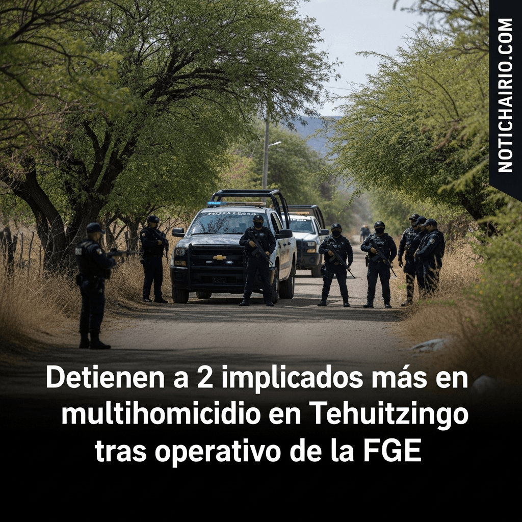 Detienen a 2 implicados más en multihomicidio en Tehuitzingo tras operativo de la FGE