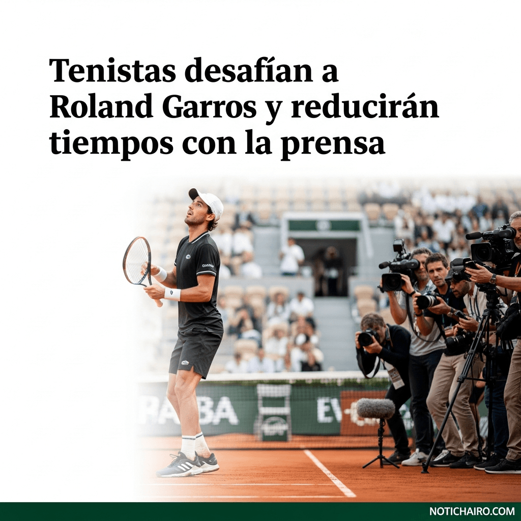 Tenistas desafían a Roland Garros y reducirán tiempos con la prensa