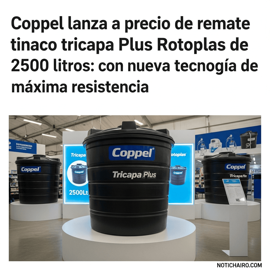 Coppel lanza a precio de remate tinaco tricapa Plus Rotoplas de 2500 litros: con nueva tecnología de máxima resistencia