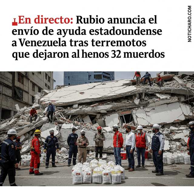 🔴 En directo: Rubio anuncia el envío de ayuda estadounidense a Venezuela tras terremotos que dejaron al menos 32 muertos