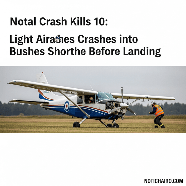 Fatal accidente aéreo deja 10 muertos: avioneta se estrella contra unos arbustos poco antes de aterrizar