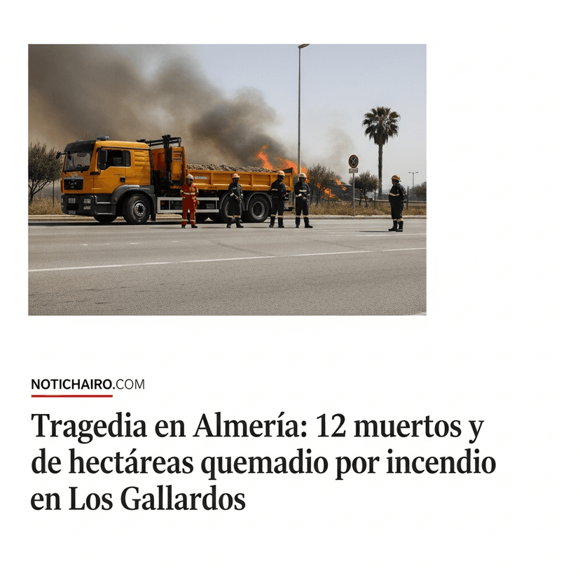 Tragedia en Almería: 12 muertos y miles de hectáreas quemadas por incendio en Los Gallardos