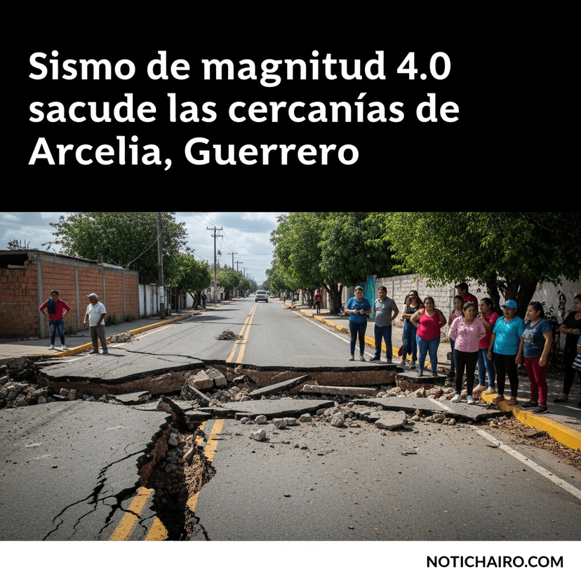 Sismo de magnitud 4.0 sacude las cercanías de Arcelia, Guerrero