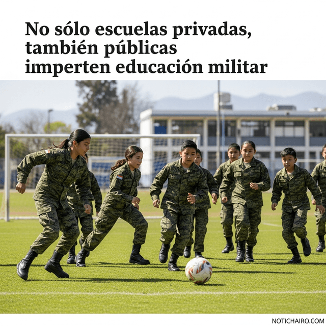 No sólo escuelas privadas, también públicas imparten educación militar
