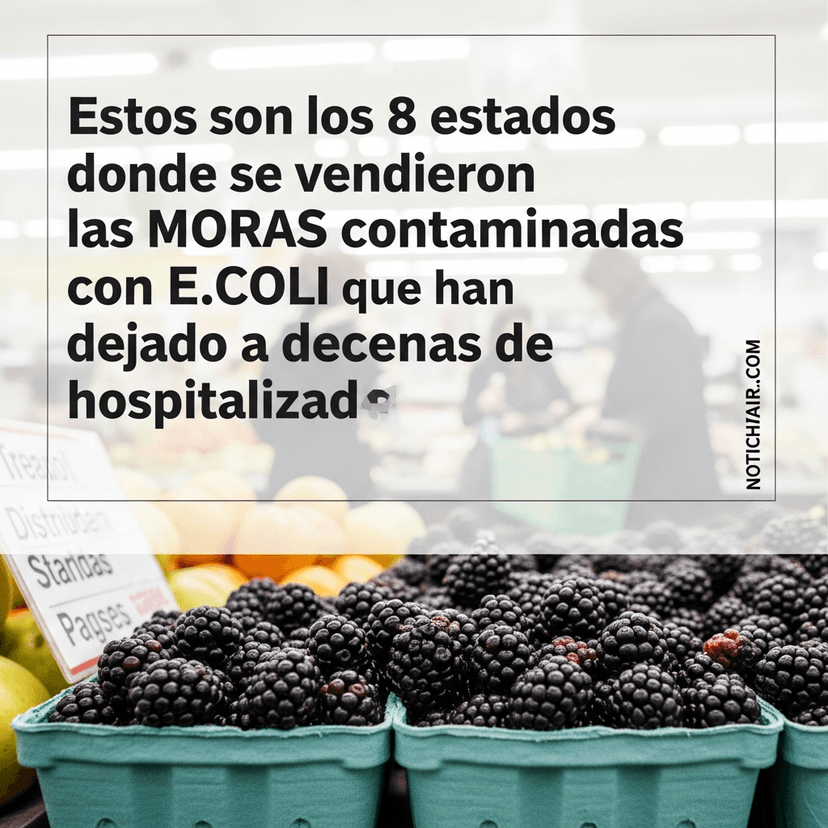 Estos son los 8 estados donde se vendieron las MORAS contaminadas con E.COLI que han dejado a decenas de hospitalizados