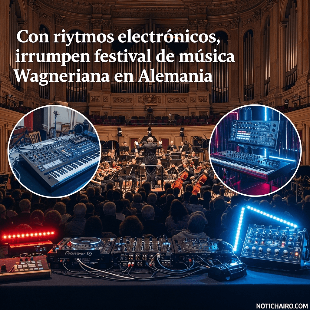 Con ritmos electrónicos, irrumpen festival de música wagneriana en Alemania