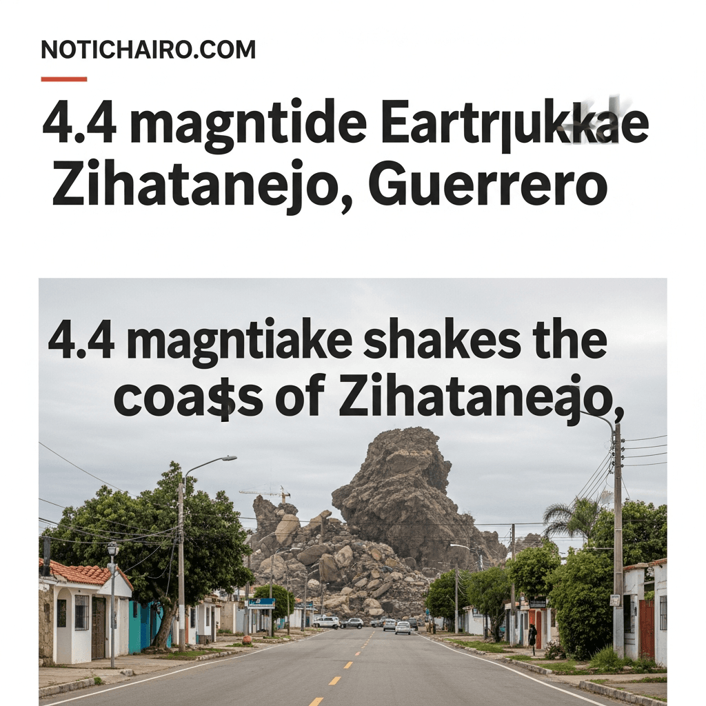 Sismo de magnitud 4.4 sacude las costas de Zihuatanejo, Guerrero