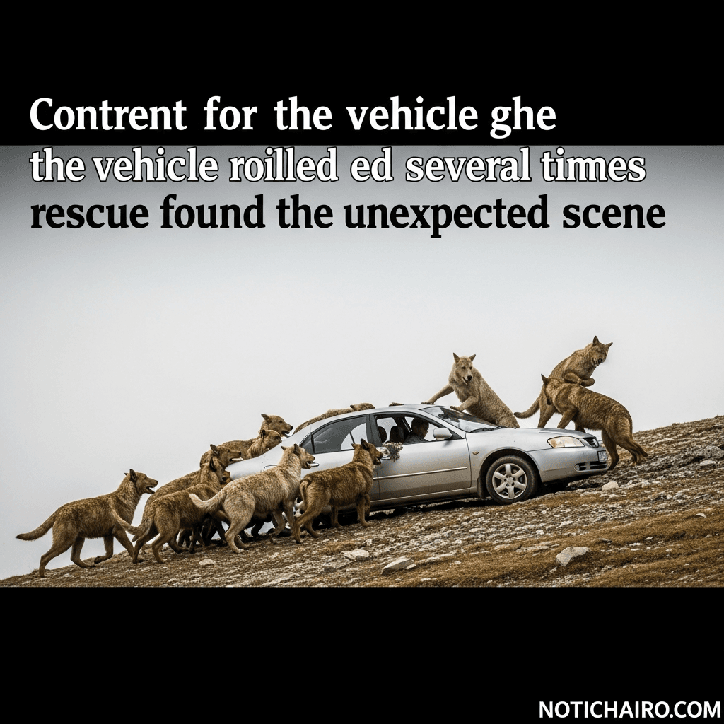 Un grupo de animales empujó un auto en una montaña, el vehículo dio varias vueltas y el rescate encontró una escena inesperada