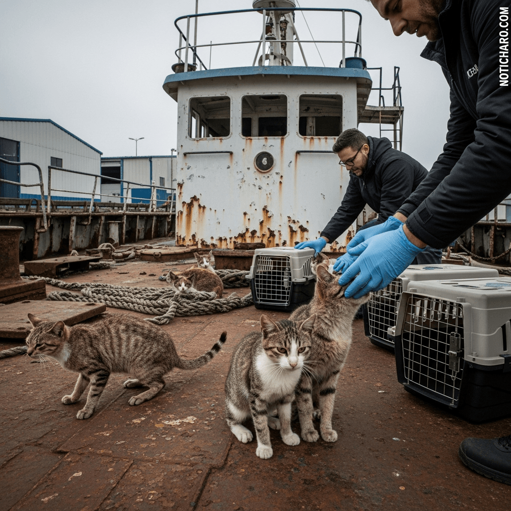 Rescatan a más de 30 gatos de un barco abandonado en Washington; vivían desnutridos y en malas condiciones