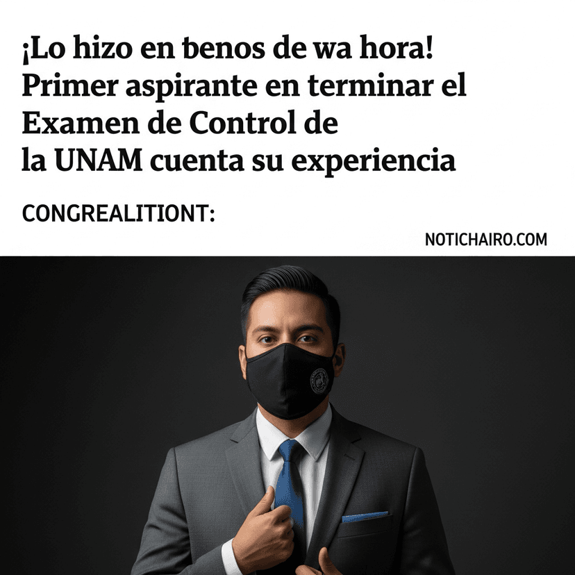 ¡Lo hizo en menos de una hora! Primer aspirante en terminar el Examen de Control de la UNAM cuenta su experiencia