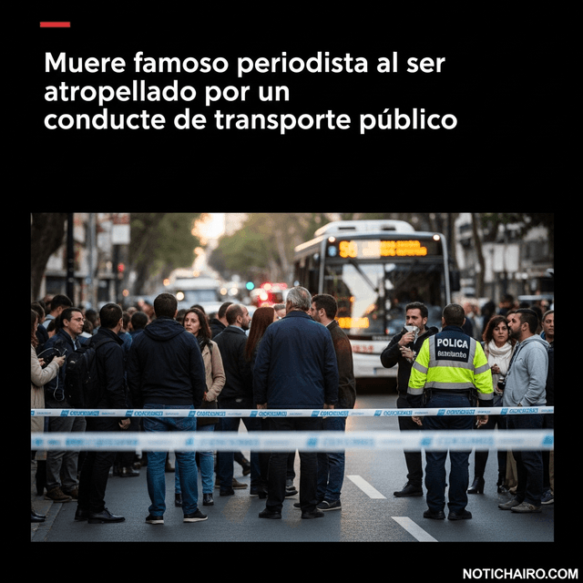 Muere famoso periodista al ser atropellado por un conductor de transporte público