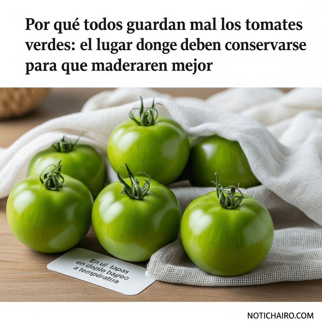 Por qué todos guardan mal los tomates verdes: el lugar donde deben conservarse para que maduren mejor