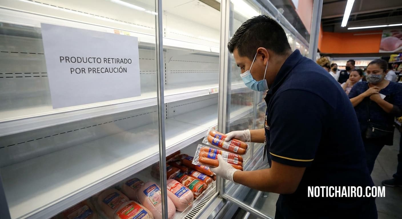 Autoridades sanitarias retiran embutidos ante el riesgo de contaminación bacteriana por falta de refrigeración.