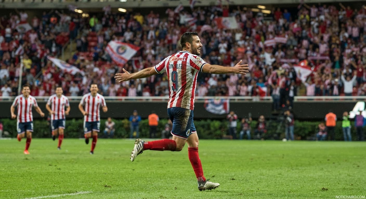 El mexicano Armando 'Hormiga' González celebra su anotación con el Olympiacos en competiciones europeas.