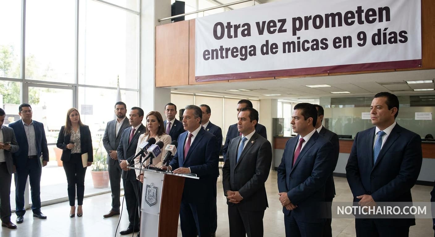 Otra vez prometen entrega de micas en 9 días