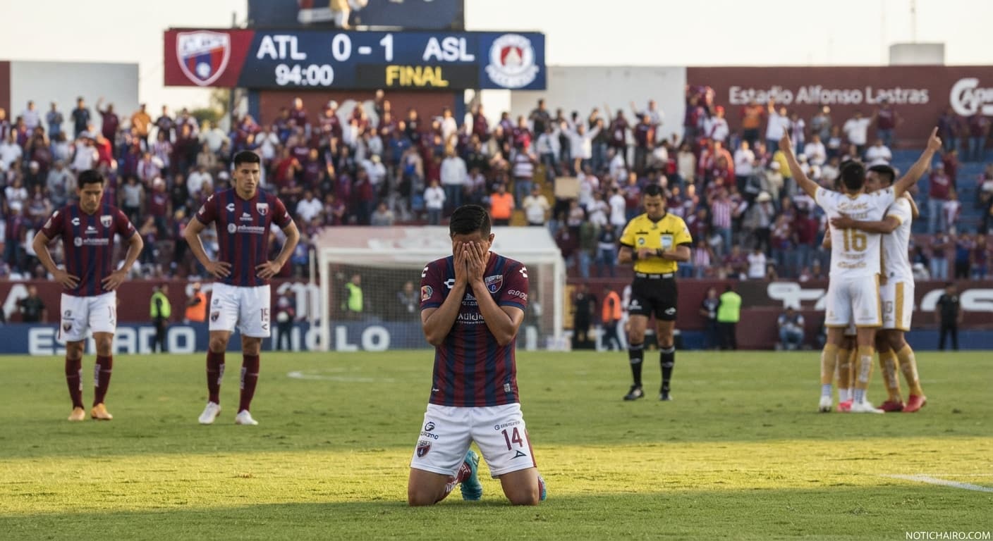 Atlante deja ir el empate al 94’, cae 1-0 ante San Luis y se despide prácticamente de la Liguilla
