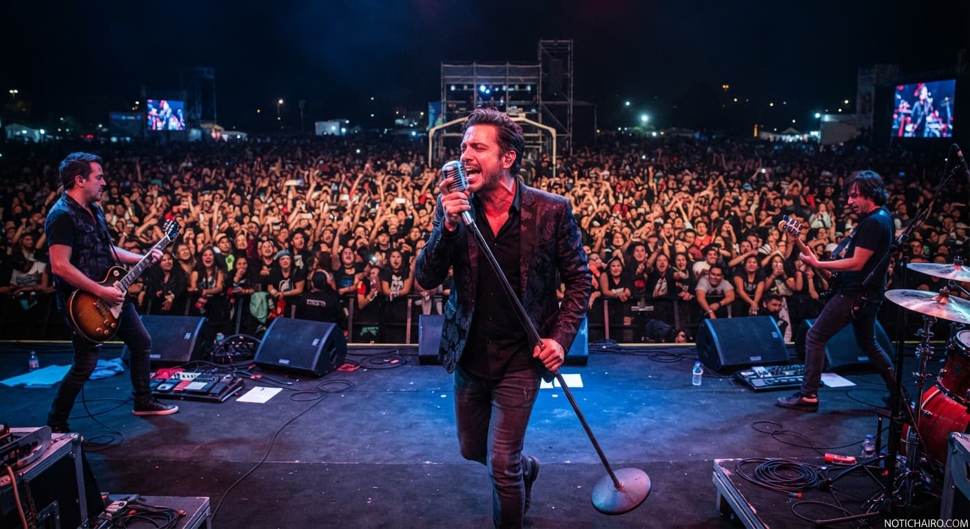 Fobia durante su exitosa presentación ante 15 mil seguidores en el Palacio de los Deportes.