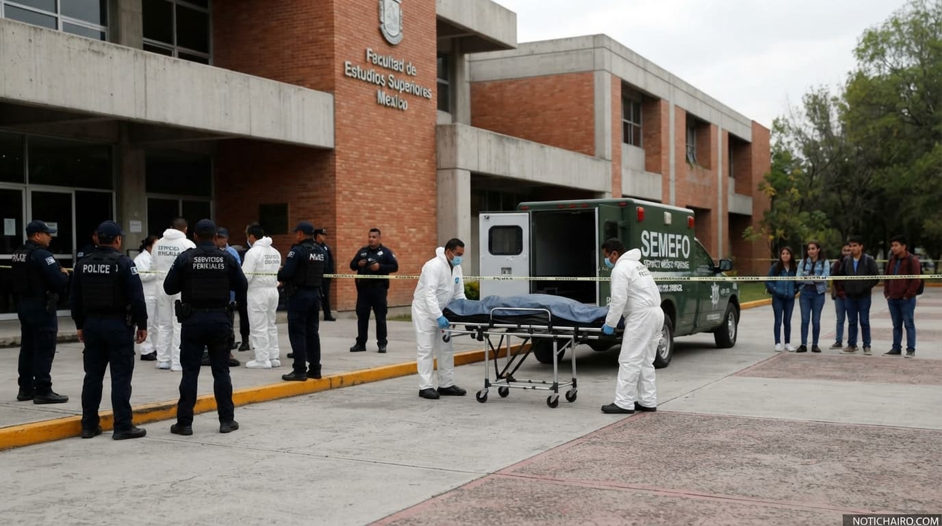 Personal médico atiende la emergencia tras el impacto del dron en la zona hospitalaria.