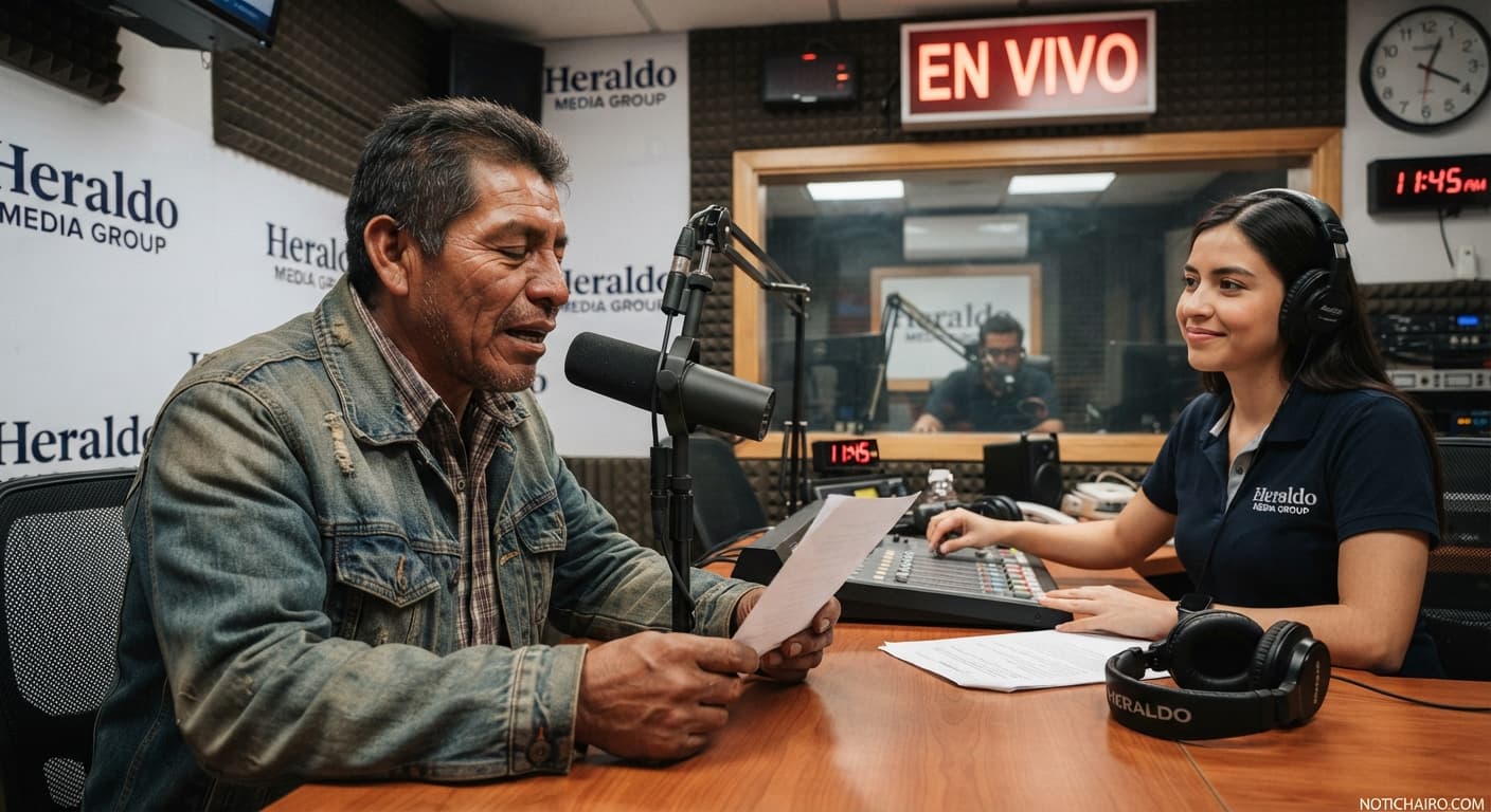 José Carlos Nava recibe el reconocimiento por su labor periodística.