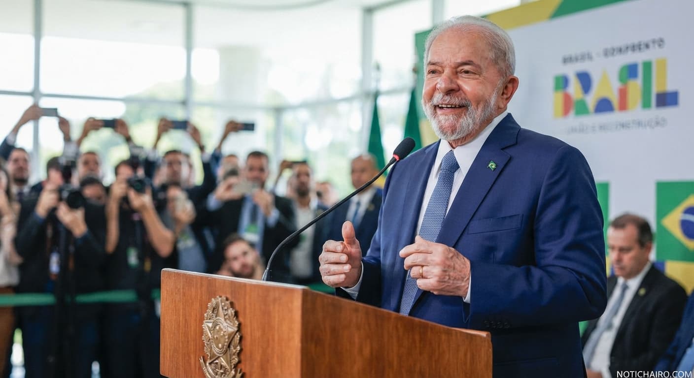Luiz Inácio Lula da Silva durante su jornada electoral en Brasil.