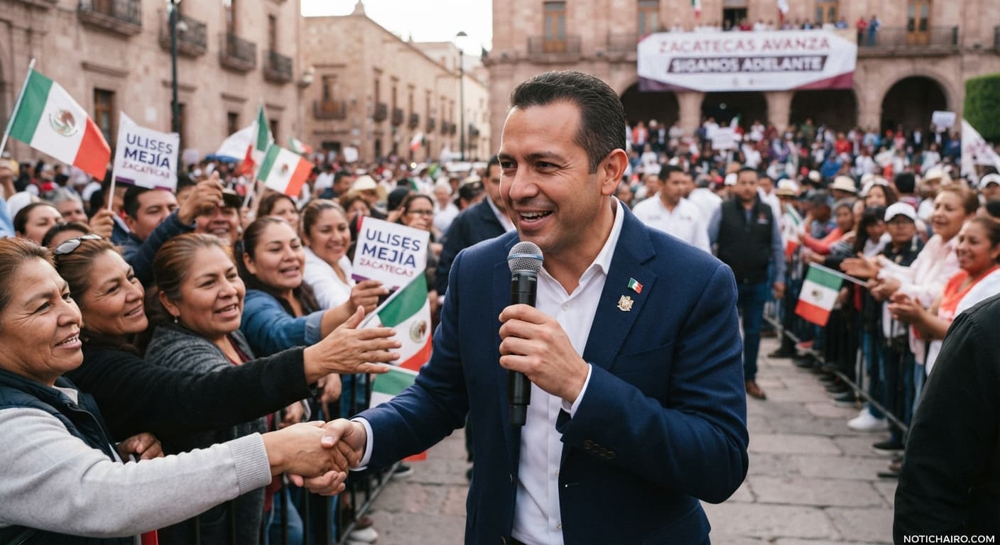 Ulises Mejía durante una de sus recientes apariciones públicas en la capital zacatecana.