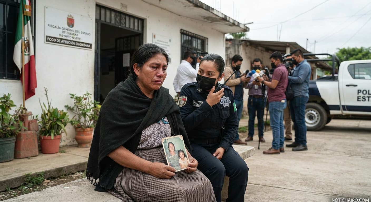 Elementos de la fiscalía chiapaneca investigan el caso en el municipio de Ostuacán.