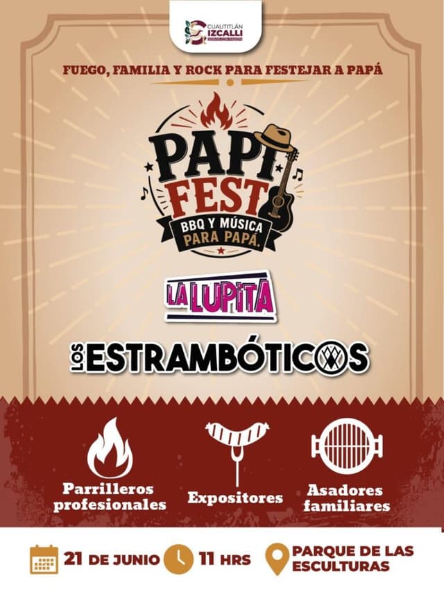 BBQ, parrillada y Los Estrambóticos GRATIS en el Papi Fest 2026 cerca de CDMX