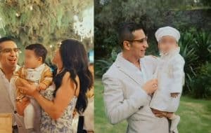 Capi Pérez y su esposa revelan detalles del tierno bautizo de Vicente, su hijo, con video inédito