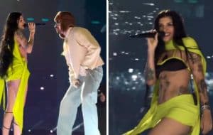 Cazzu es la invitada de honor en el concierto de Bad Bunny en el estadio de River Plate, Argentina