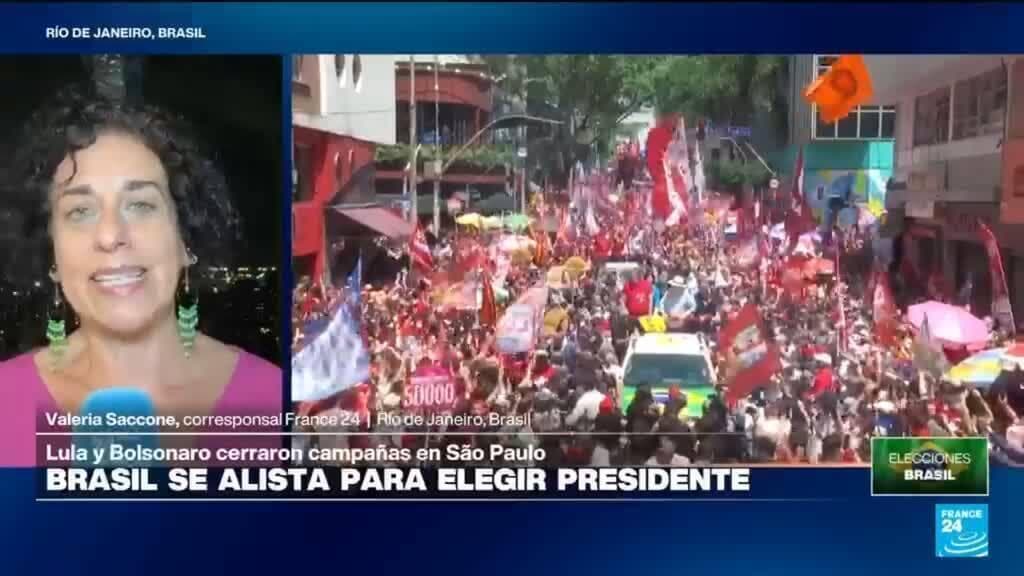 Cierre de campañas de Lula y Bolsonaro de cara a las elecciones generales