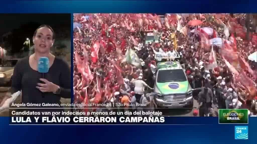 Con masivos actos en São Paulo y Río de Janeiro, Lula y Bolsonaro cierran sus campañas