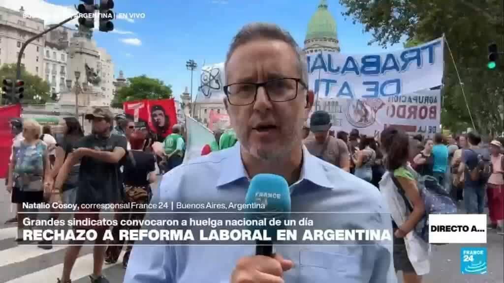 Directo a... Buenos Aires y las masivas huelgas en contra de la reforma laboral de Milei