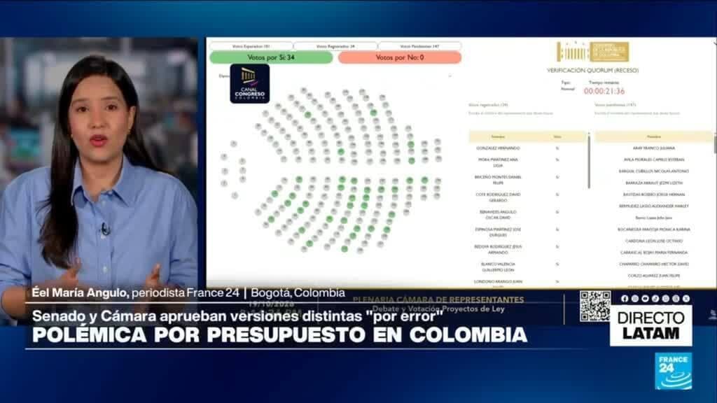 Directo Latam y la polémica por la aprobación de dos versiones del Presupuesto 2027 en Colombia