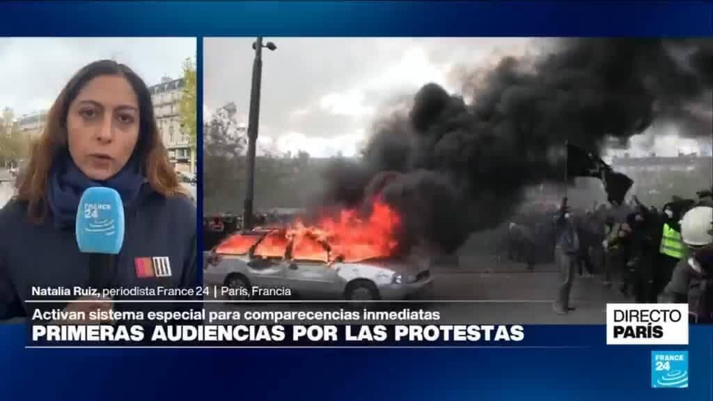 Directo París y las primeras audiencias por destrozos y saqueos durante las protestas