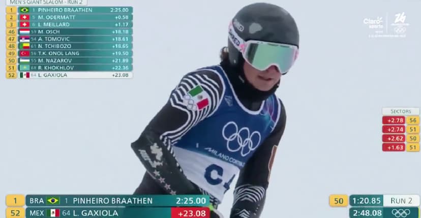 Doblemente histórico: Así le fue a Lasse Gaxiola en su debut en Juegos Olímpicos de Invierno