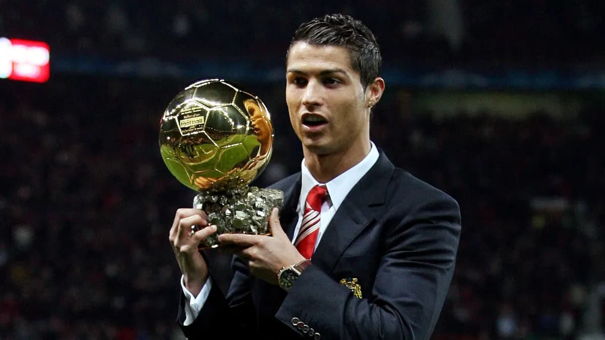 Cristiano Ronaldo durante la obtención del reconocimiento.