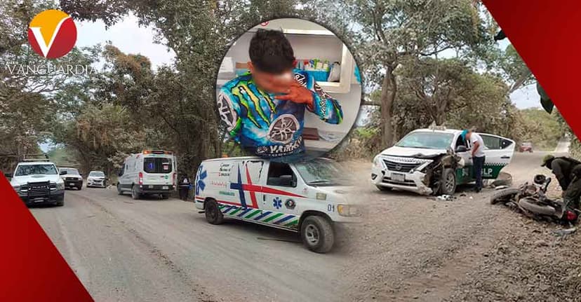 ¡El casco le salvó la vida tras un encontronazo con un taxi, en San Vicente Tancuayalab
