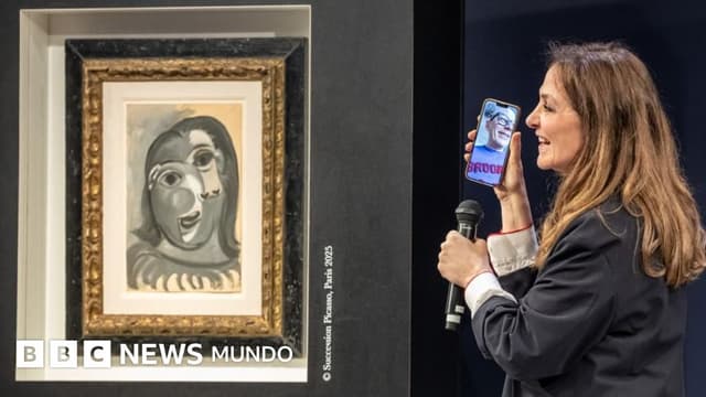 El hombre que ganó un cuadro de Picasso valorado en US$1,2 millones en una rifa benéfica por la que pagó apenas US$118