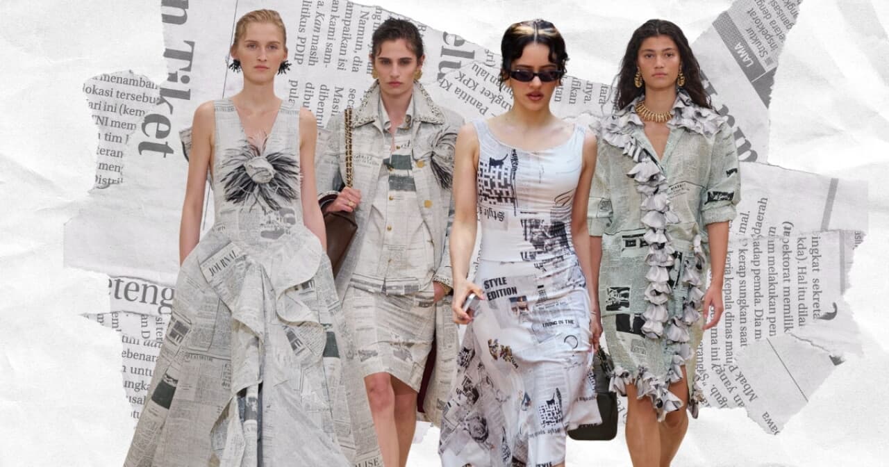 El newspaper dress regresa para convertirse en el nuevo fashion statement