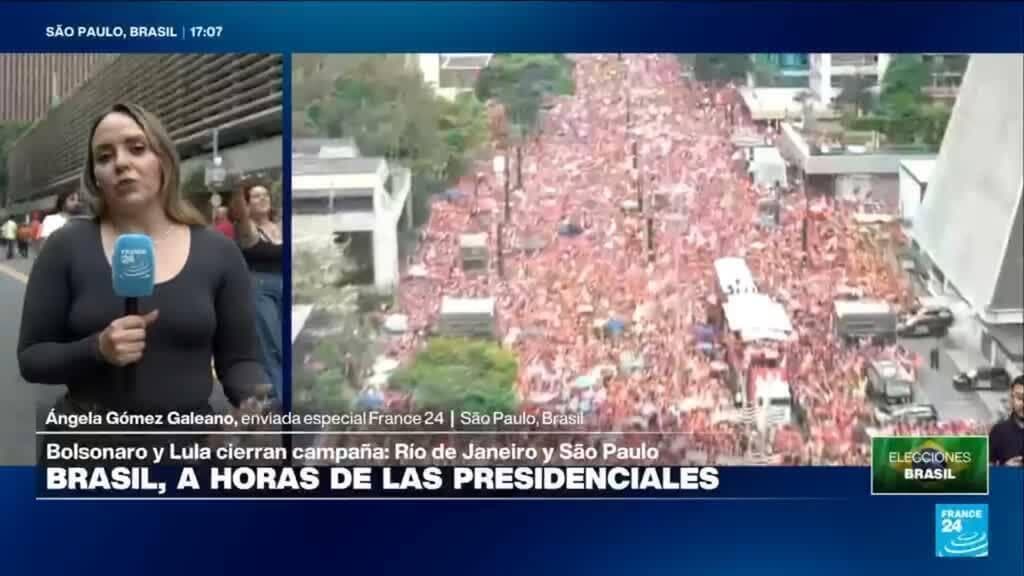 Simpatizantes durante el cierre de campaña en São Paulo.
