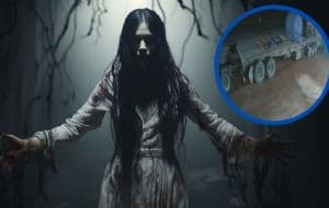 ¿Es La Llorona? Cámara de seguridad capta extraña figura caminando por la carretera | VIDEO PARANORMAL