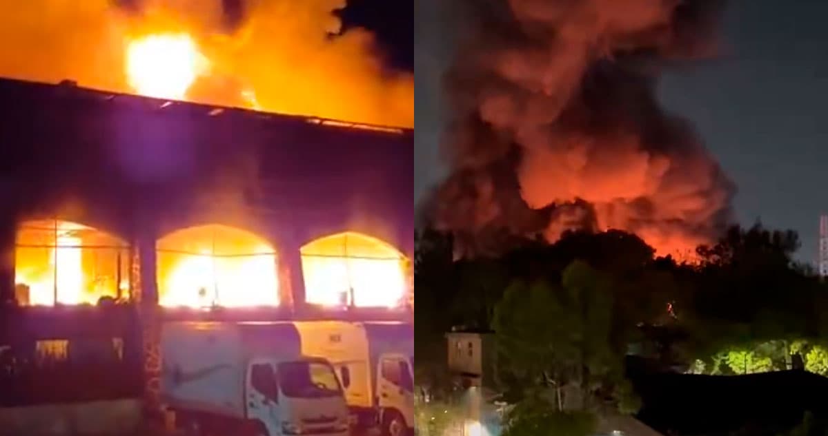 FOTOS y VIDEOS: Fábrica de plásticos se incendia en Xochimilco; evacúan a 50 personas