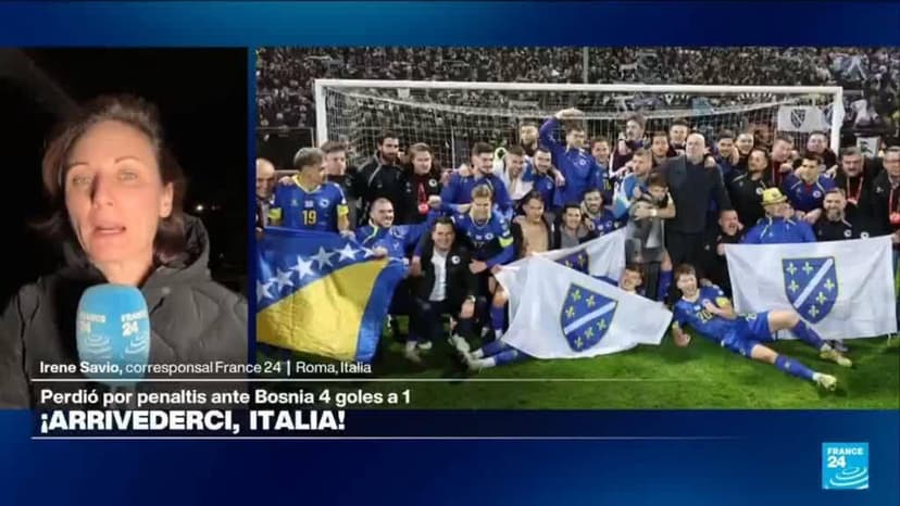 Informe desde Roma: Italia queda por fuera del mundial tras perder contra Bosnia y Herzegovina