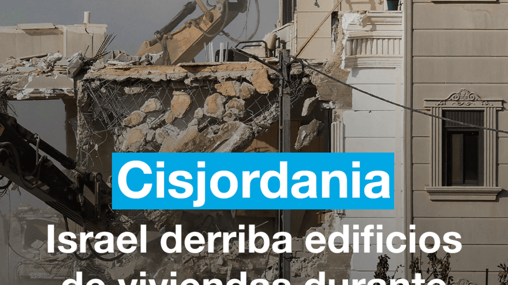 Edificios residenciales reducidos a escombros tras la operación militar israelí en Hebrón.