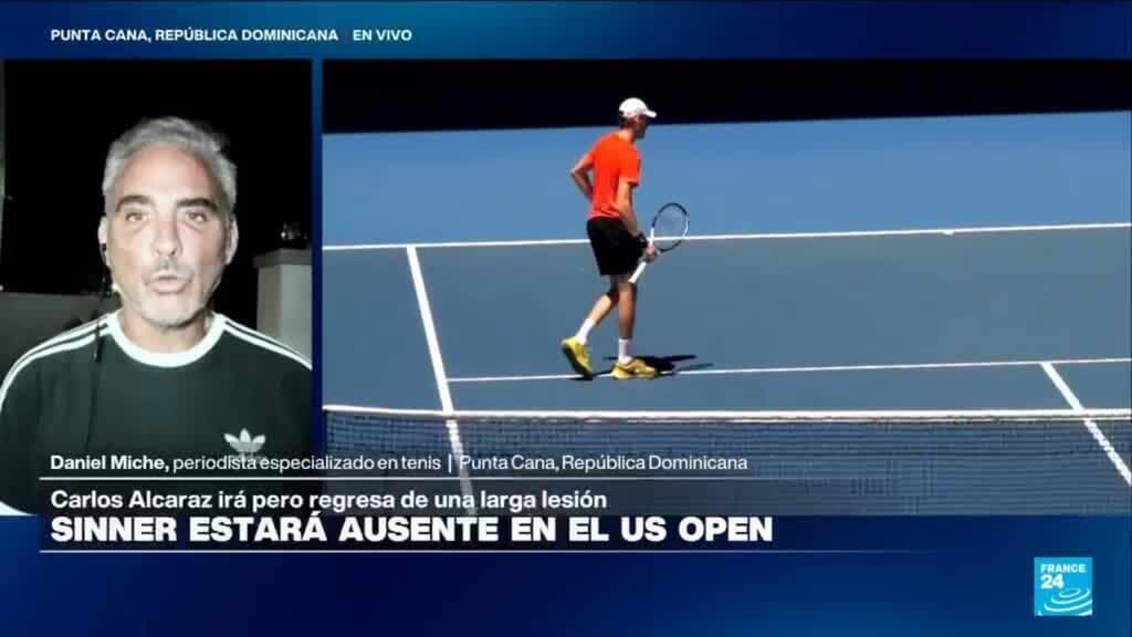 Jannik Sinner se baja del US Open por lesión en la rodilla, en plena vuelta de Alcaraz