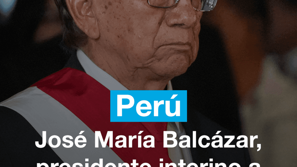 José María Balcázar, nuevo presidente interino de Perú a meses de las elecciones