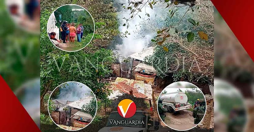 Joven que padece de sus facultades mentales presuntamente incendia la casa de sus papás