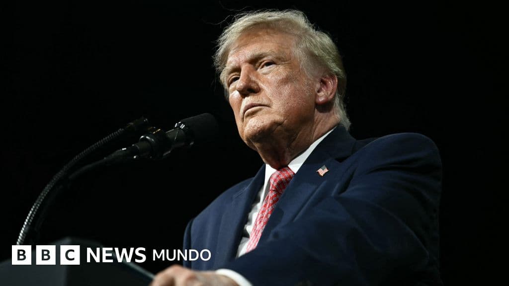 Donald Trump durante una de sus intervenciones públicas en el año 2021.
